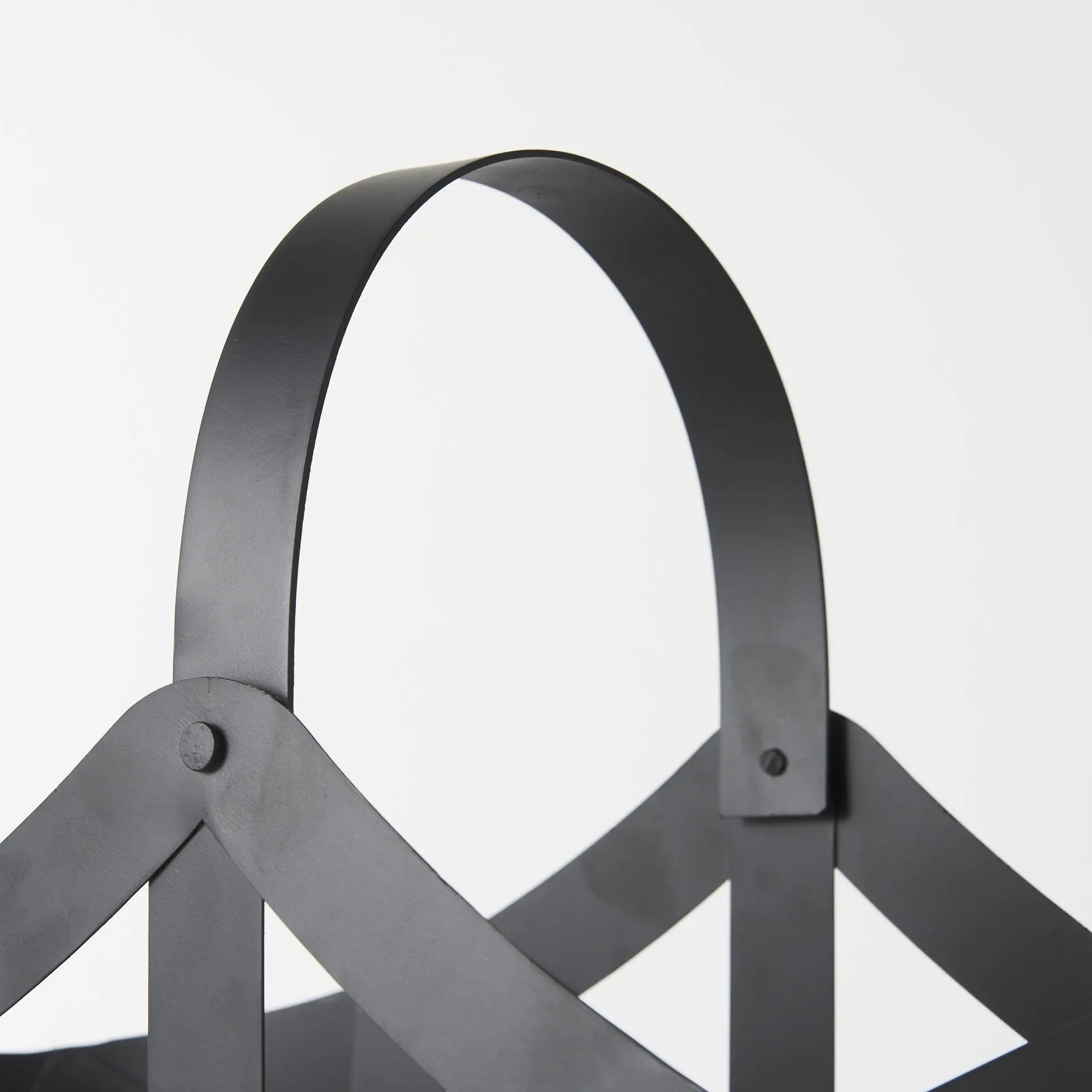 Set Of Two Black Geometric Metal Baskets Homeroots Office