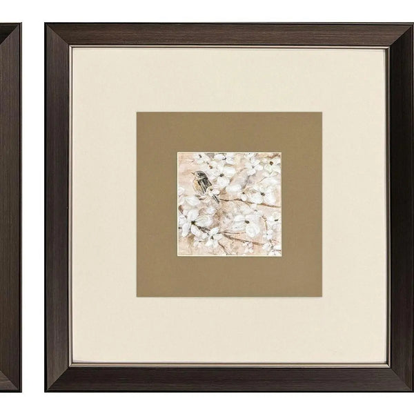 Set Of Two Fragrant Perch Set of Set Brown Framed Wall Art Homeroots Home Decor