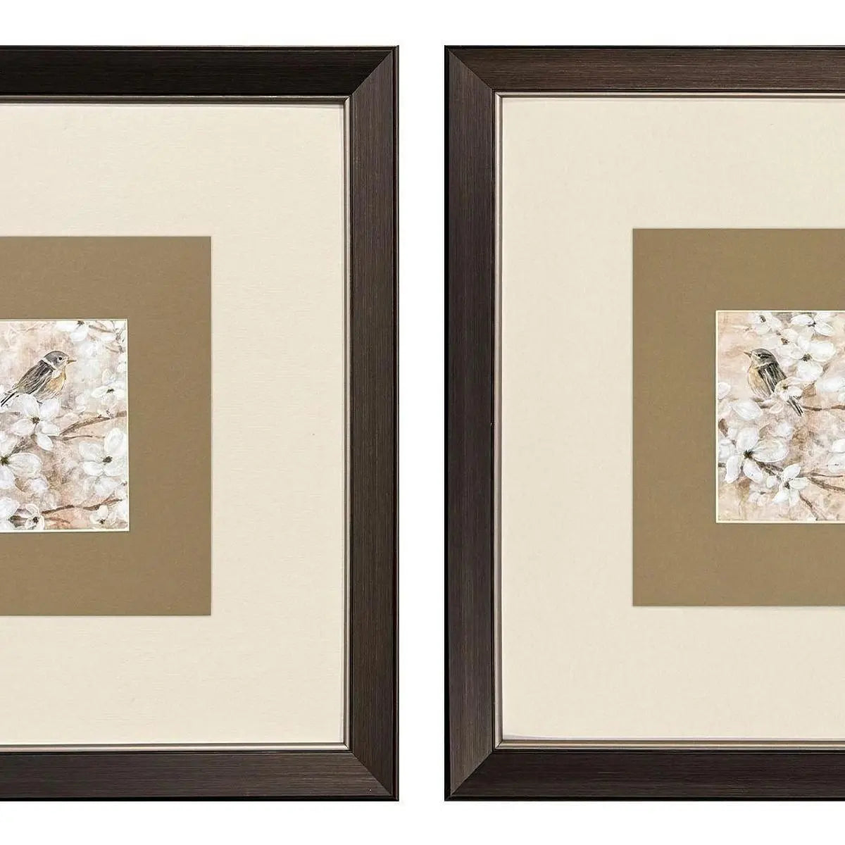 Set Of Two Fragrant Perch Set of Set Brown Framed Wall Art Homeroots Home Decor