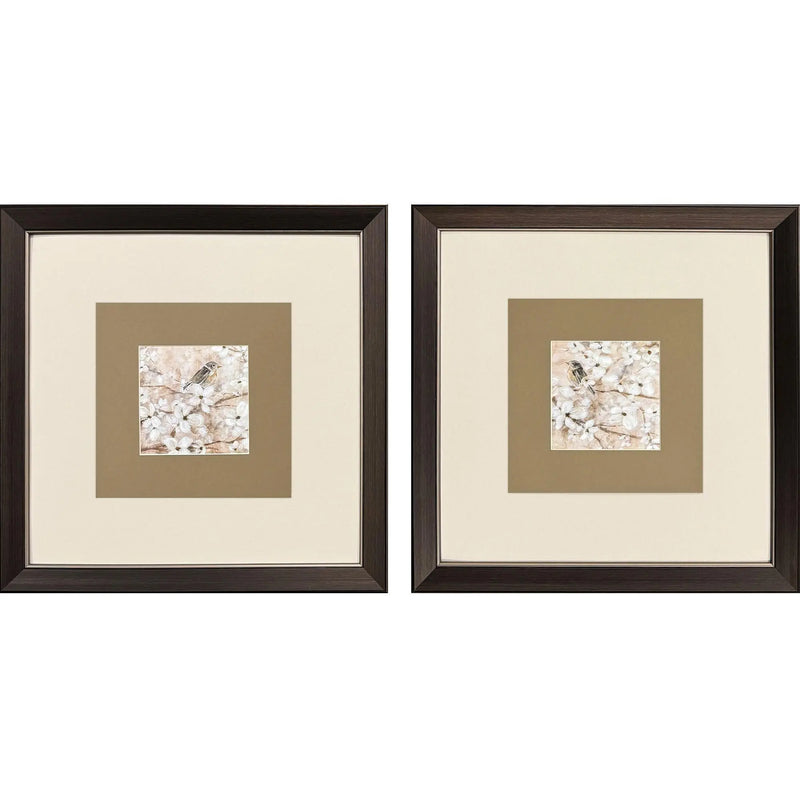 Set Of Two Fragrant Perch Set of Set Brown Framed Wall Art Homeroots Home Decor