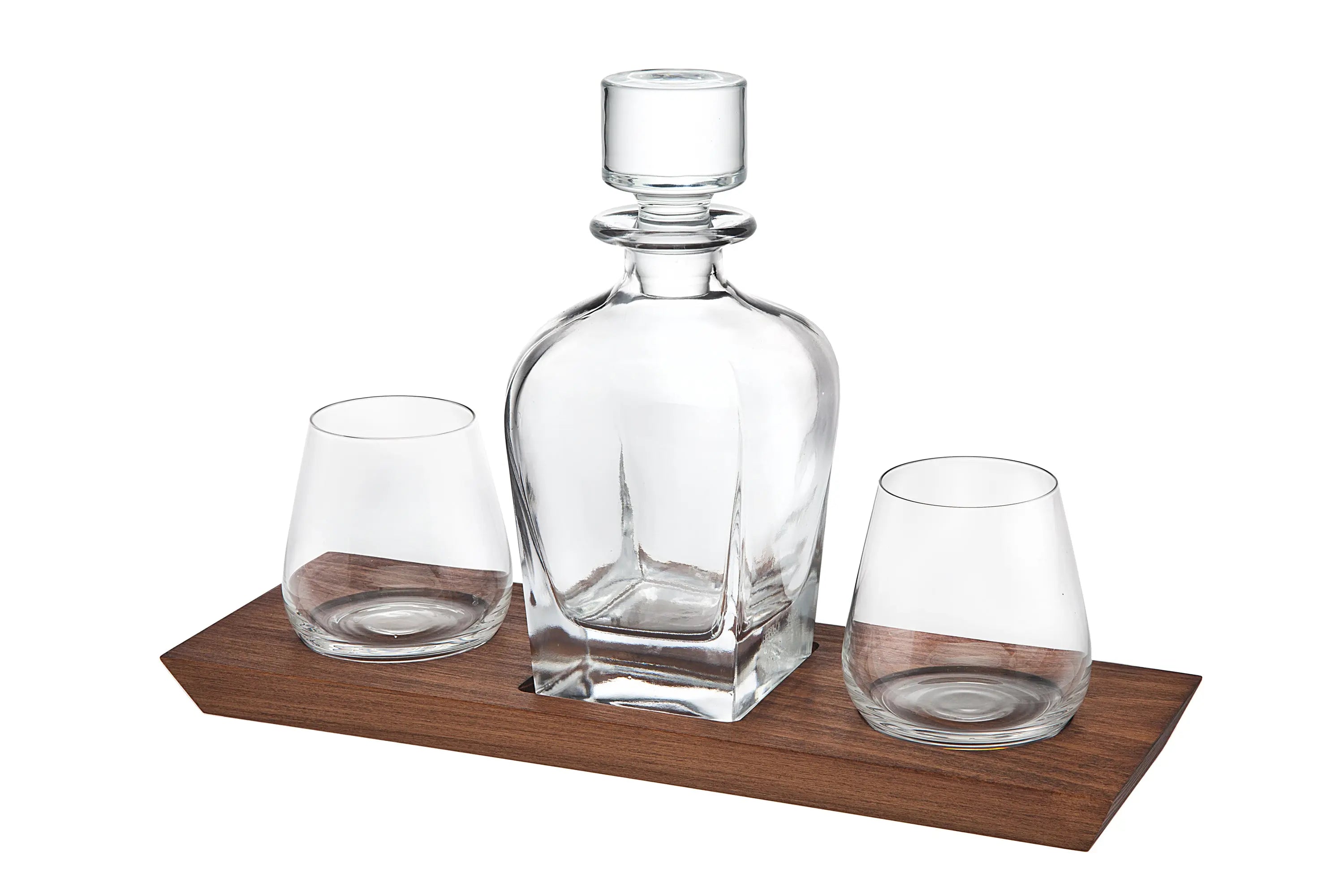 Set Of Two Lead Free Crystal Narrowing Shape Stemless Whiskey Glass Homeroots Kitchen & Dining