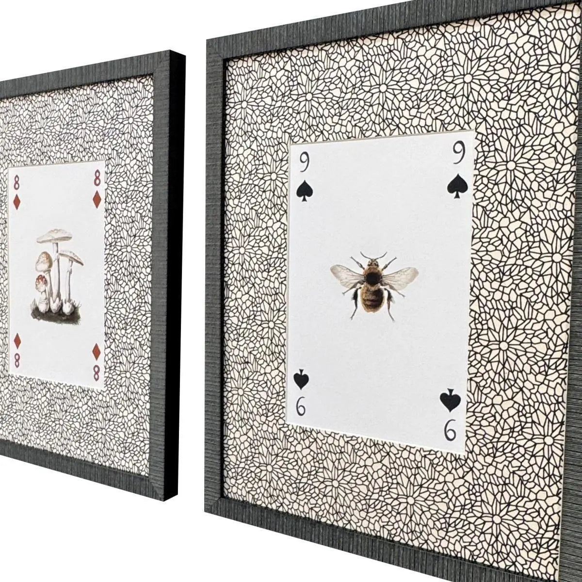 Set Of Two Nature's Hand III Set of Set Distressed Black Framed Wall Art Homeroots Home Decor