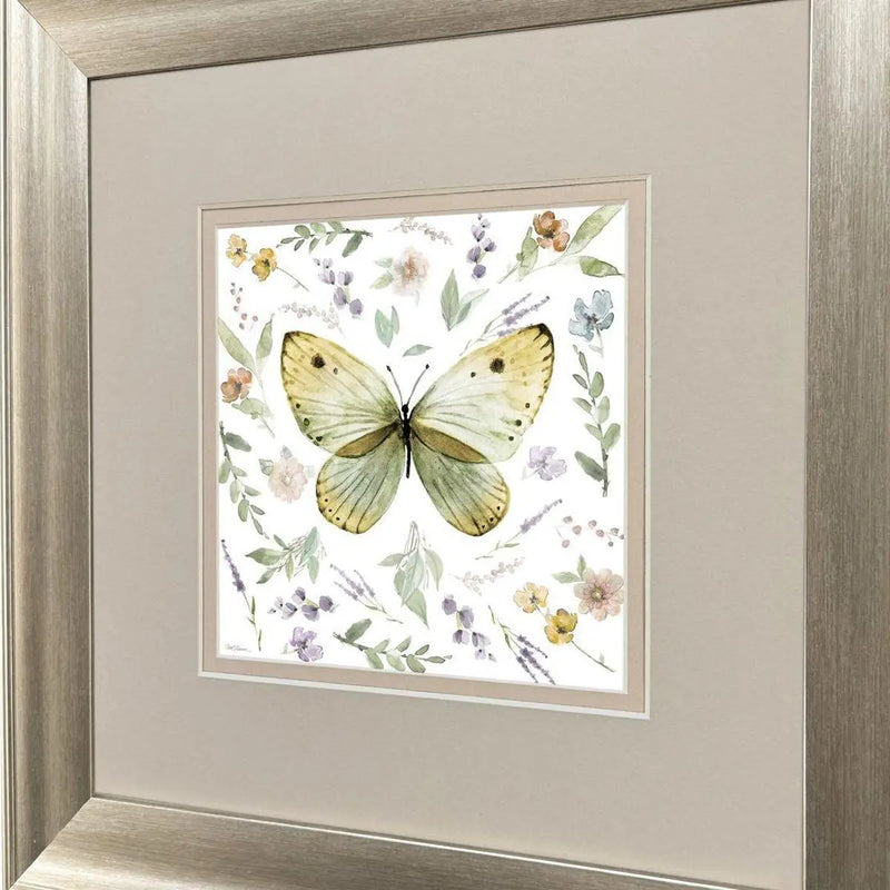 Set Of Two Organic Nature Set of Set Silver Framed Wall Art Homeroots Home Decor