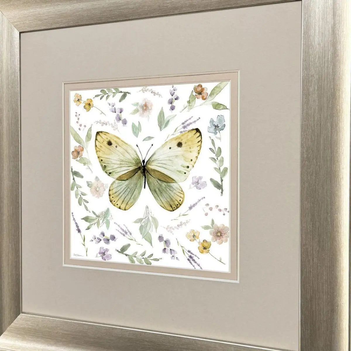 Set Of Two Organic Nature Set of Set Silver Framed Wall Art Homeroots Home Decor
