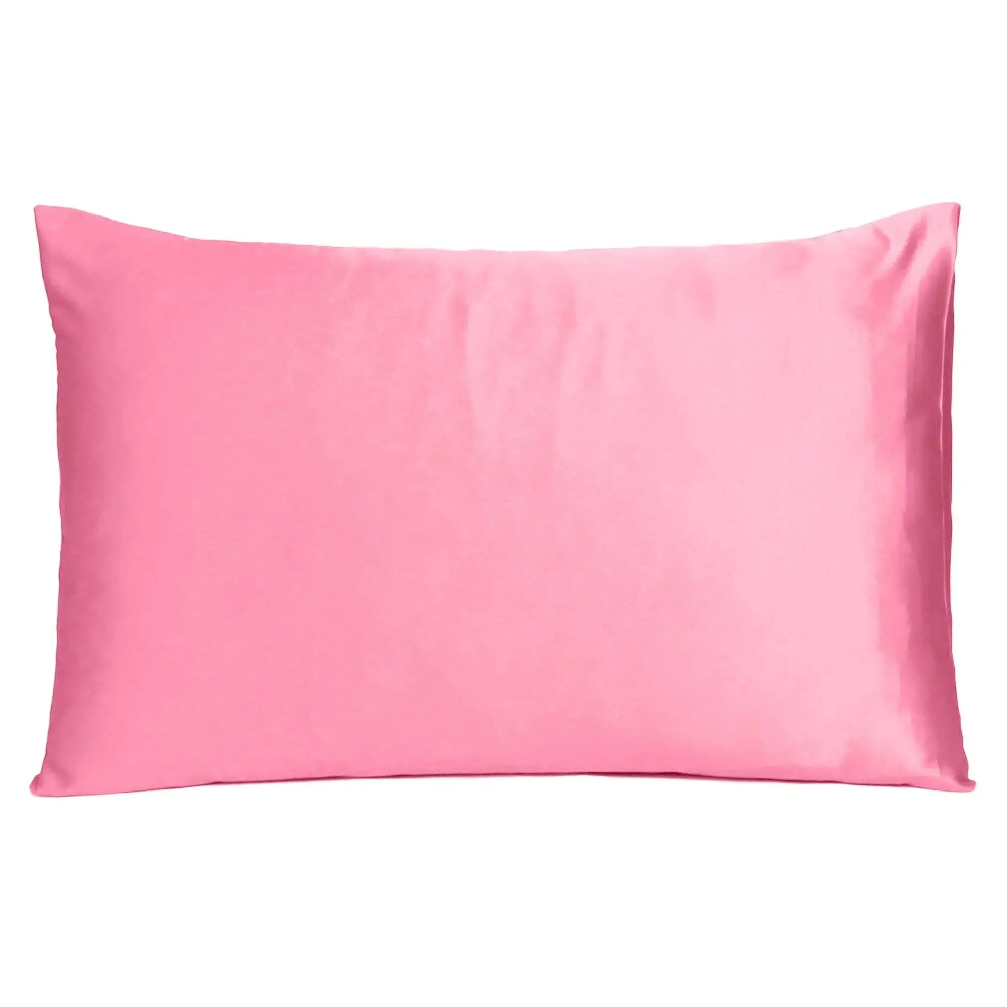 Set Of Two Pink Rose Dreamy Silky Satin Standard Pillowcases Homeroots Bed & Bath
