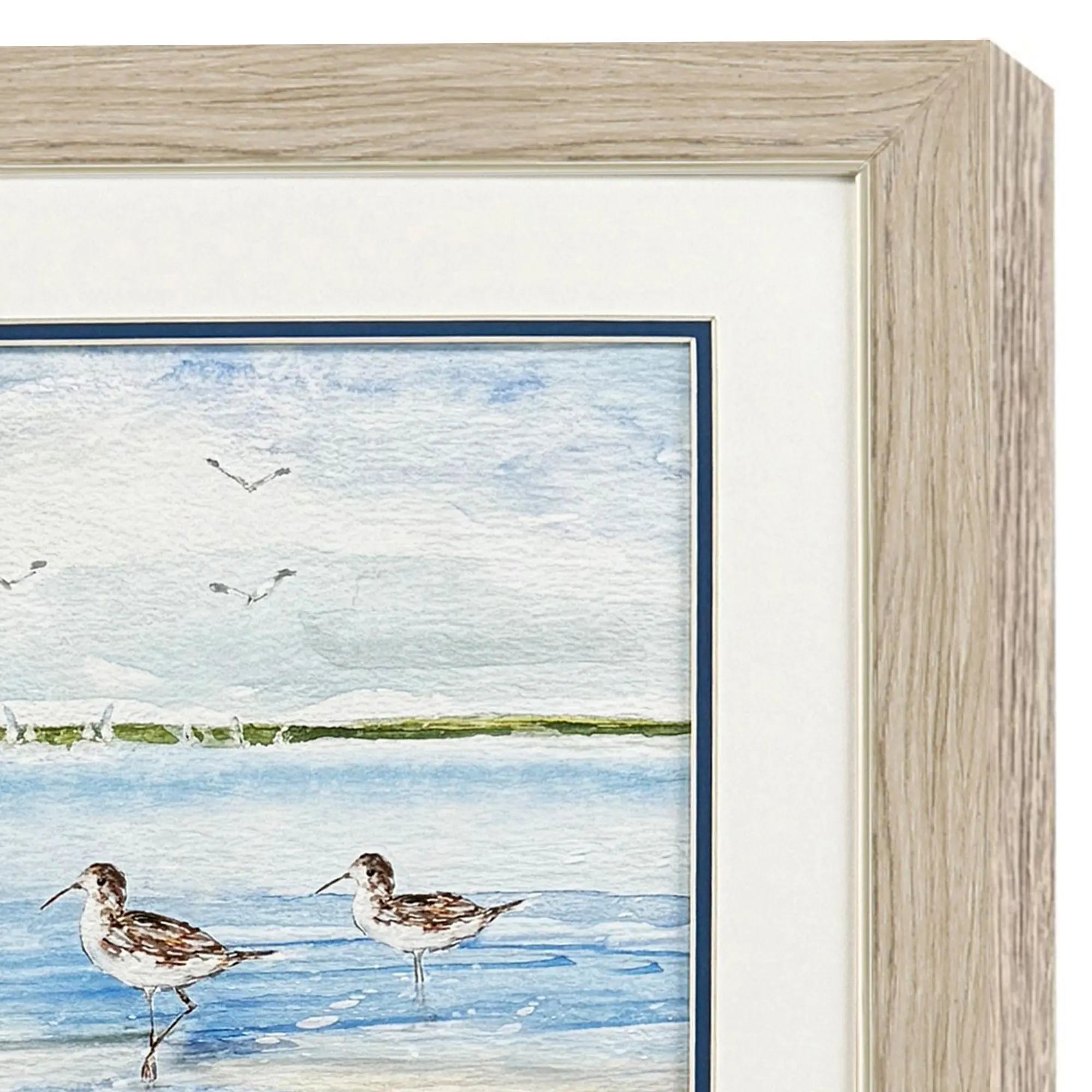 Set Of Two Sandpiper Beach Set of Set Brown Framed Wall Art Homeroots Home Decor