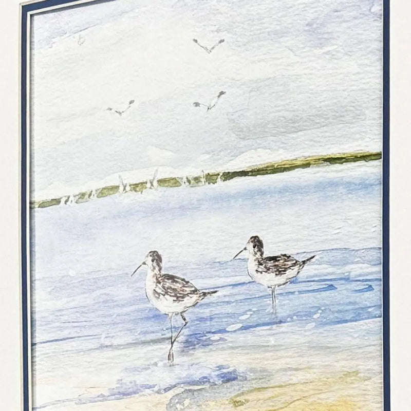 Set Of Two Sandpiper Beach Set of Set Brown Framed Wall Art Homeroots Home Decor