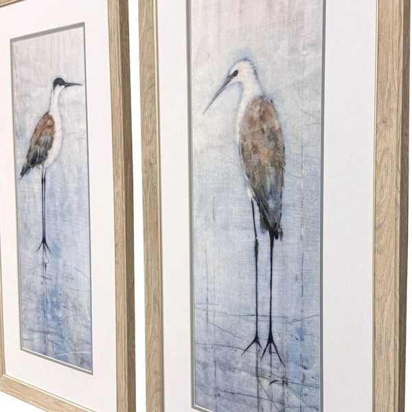 Set Of Two Seabirds Panel Set of Set Brown Framed Wall Art Homeroots Home Decor