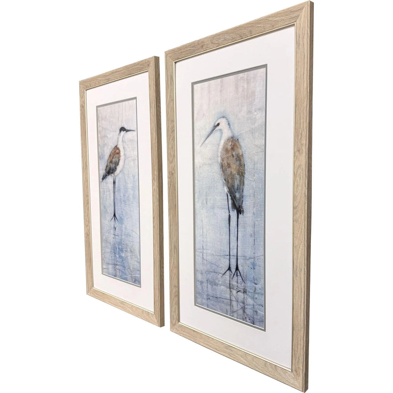 Set Of Two Seabirds Panel Set of Set Brown Framed Wall Art Homeroots Home Decor