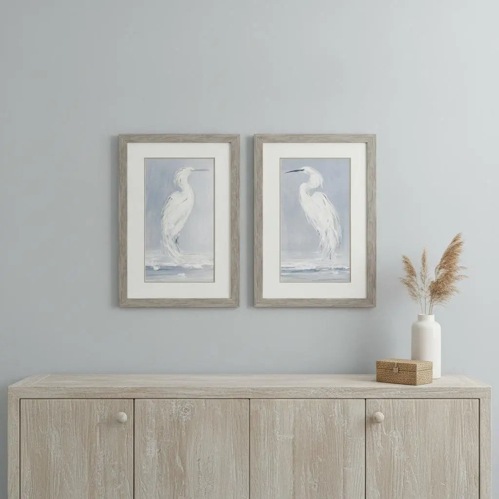 Set Of Two Stand Still Set of Set Brown Framed Wall Art Homeroots Home Decor