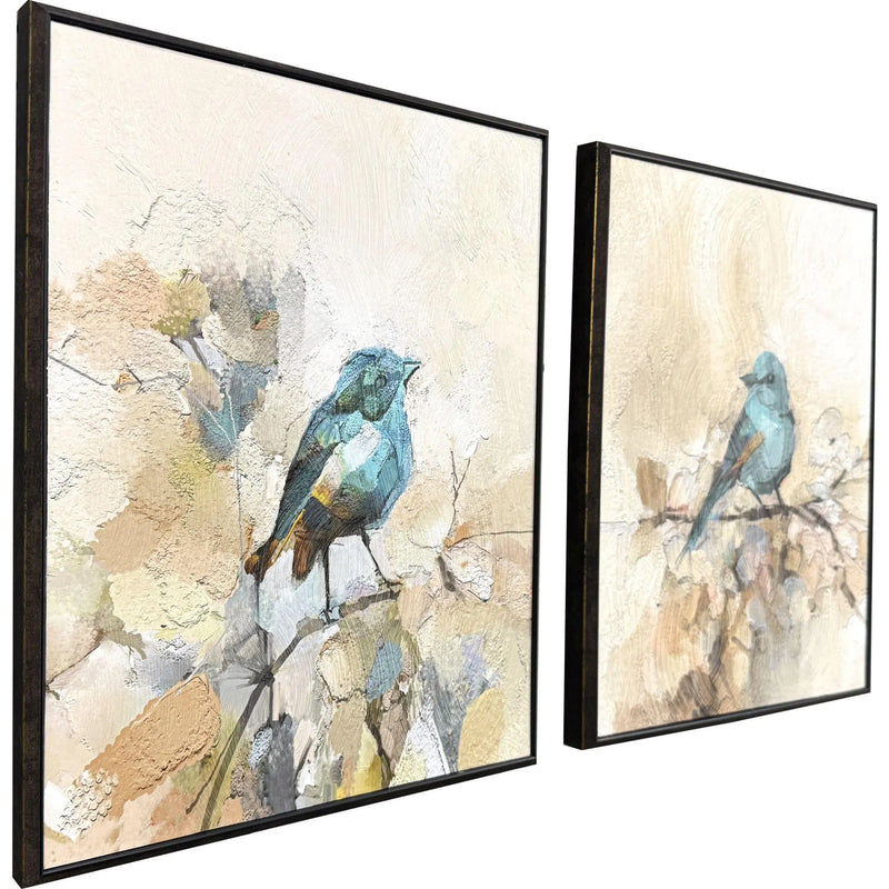 Set Of Two Sweet Song Set of Set Brown Framed Wall Art Homeroots Home Decor