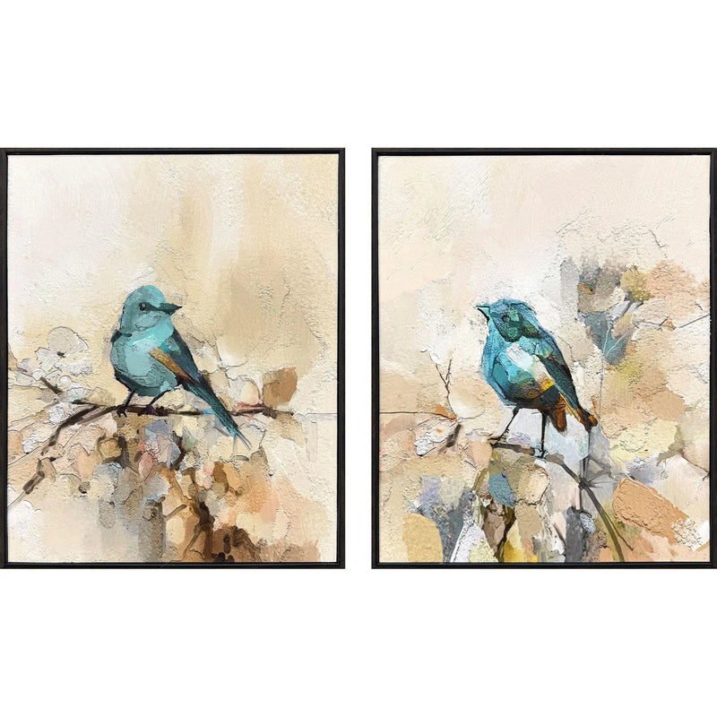 Set Of Two Sweet Song Set of Set Brown Framed Wall Art Homeroots Home Decor