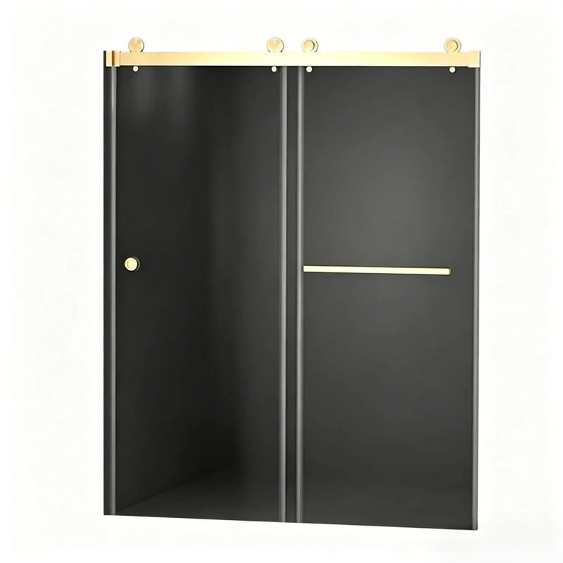 Set Of Two Tempered Glass Shower Doors Homeroots Bed & Bath
