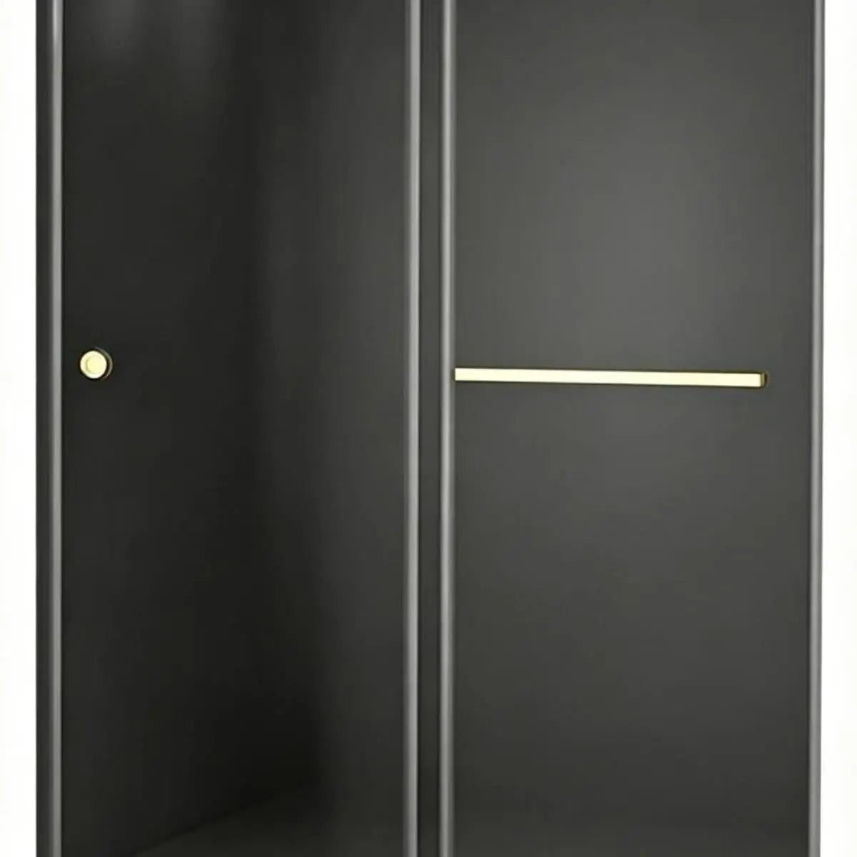 Set Of Two Tempered Glass Shower Doors Homeroots Bed & Bath