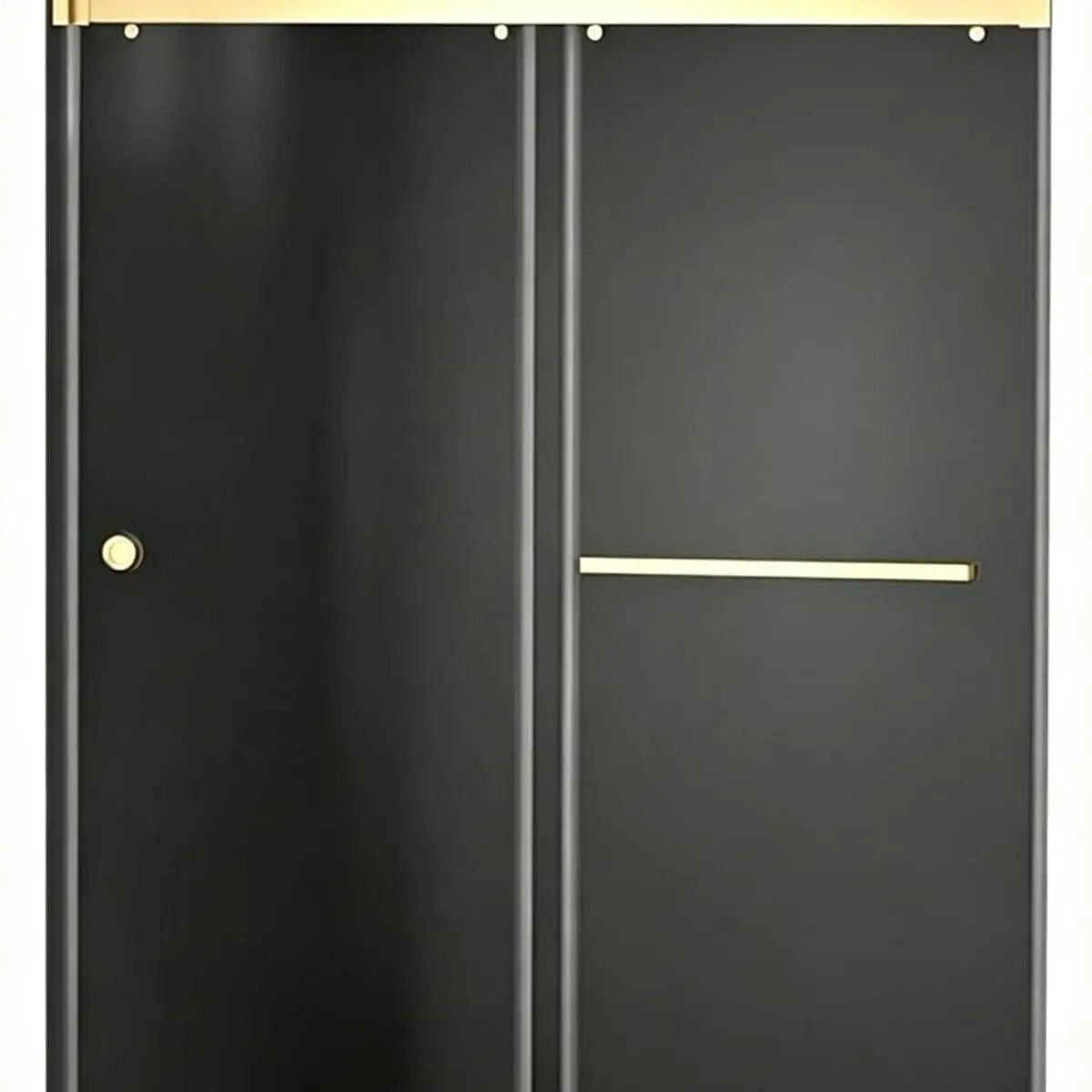 Set Of Two Tempered Glass Shower Doors Homeroots Bed & Bath