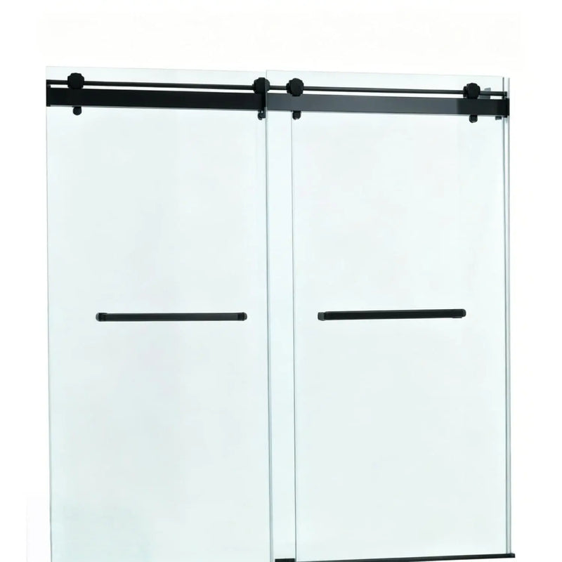 Set Of Two Tempered Glass Shower Doors Homeroots Bed & Bath