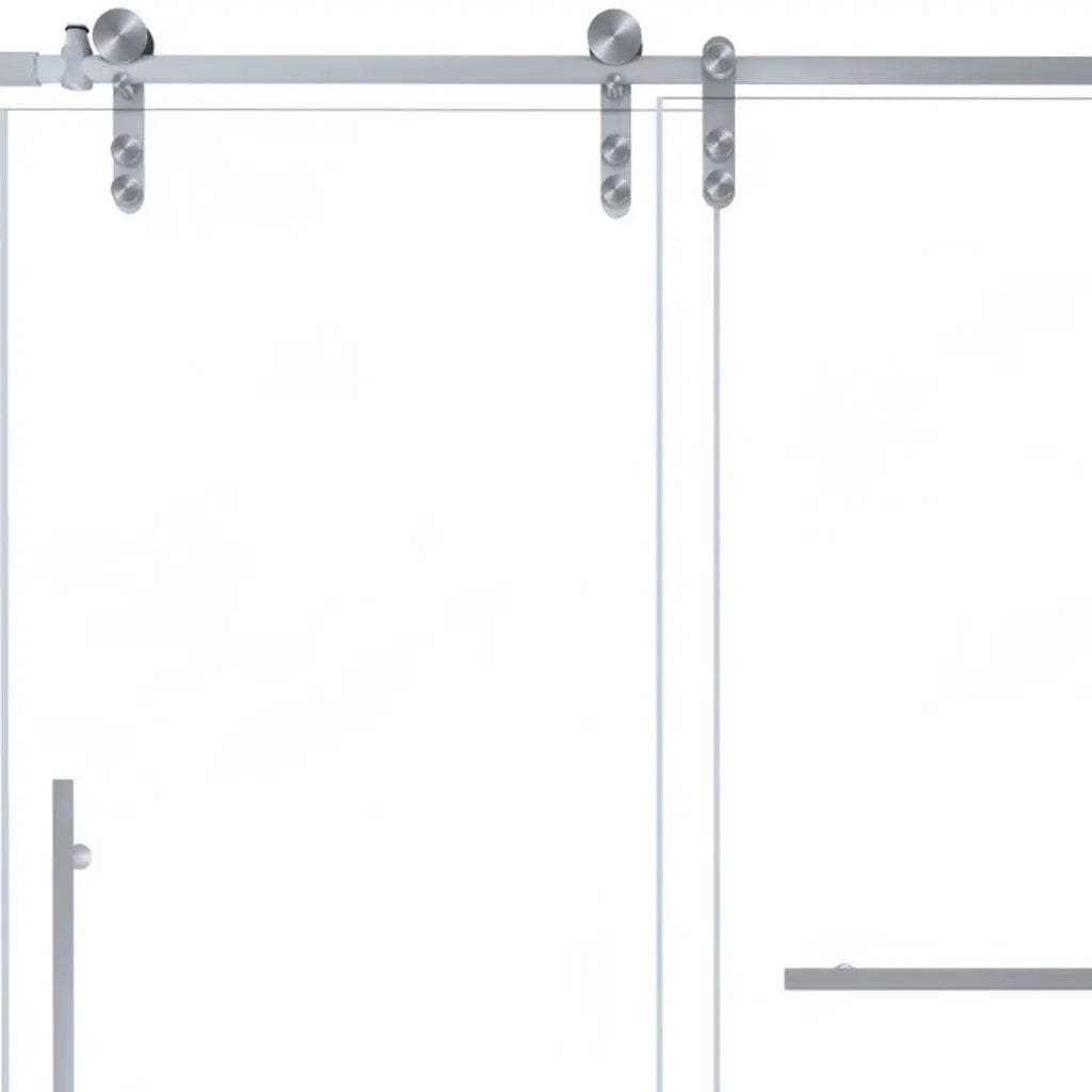Set Of Two Tempered Glass Shower Doors Homeroots Bed & Bath