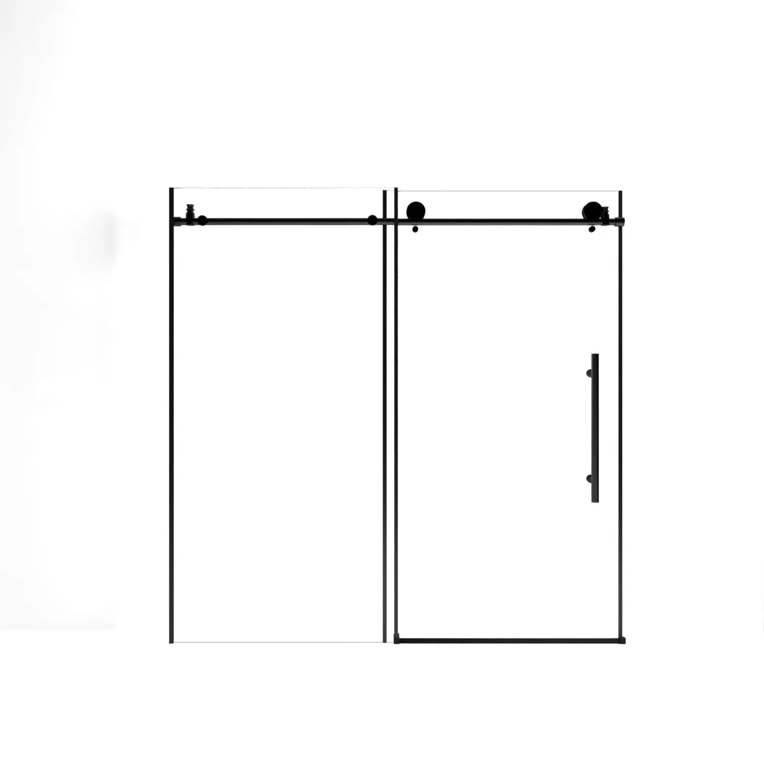Set Of Two Tempered Glass Shower Doors Homeroots Kitchen & Dining