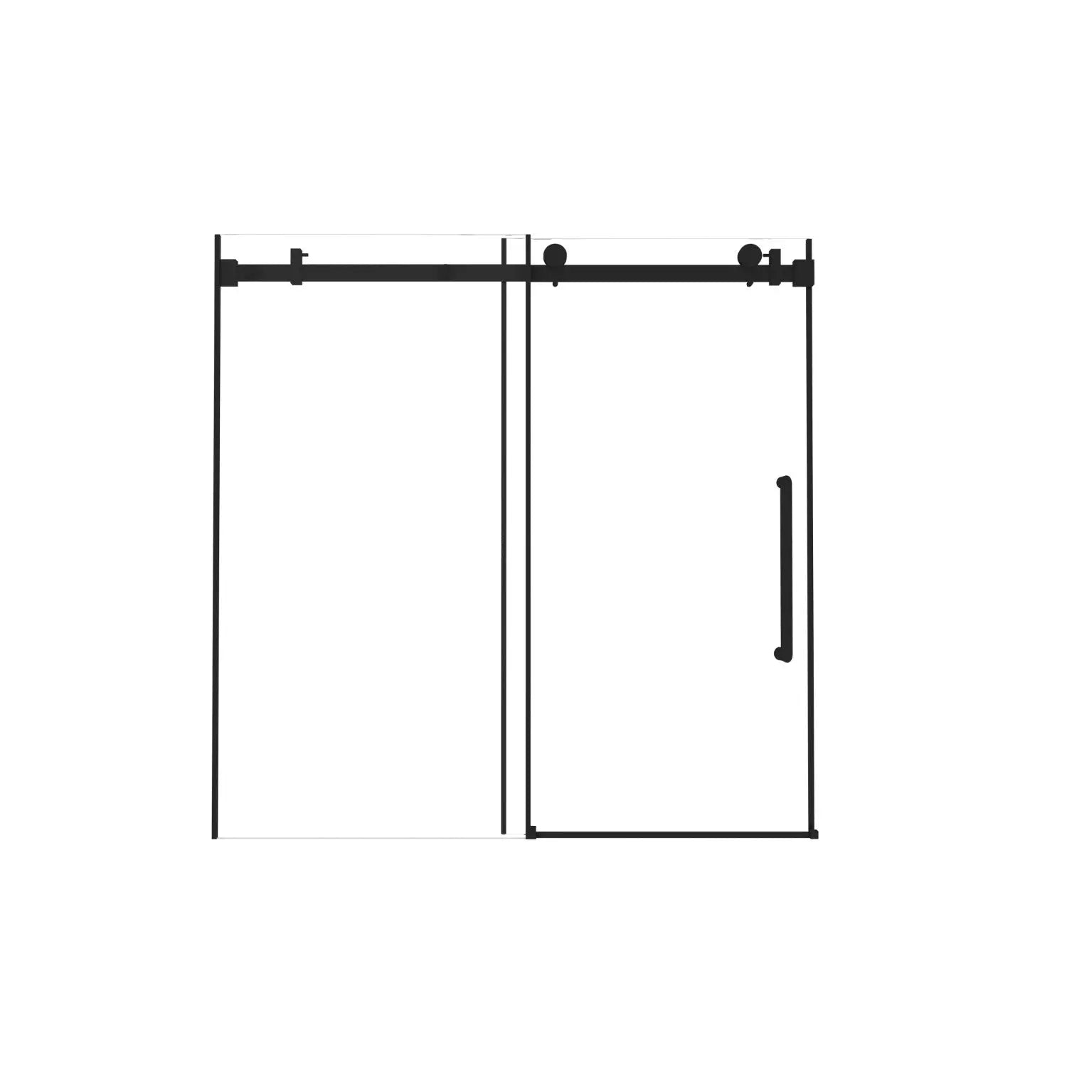 Set Of Two Tempered Glass Shower Doors Homeroots Kitchen & Dining