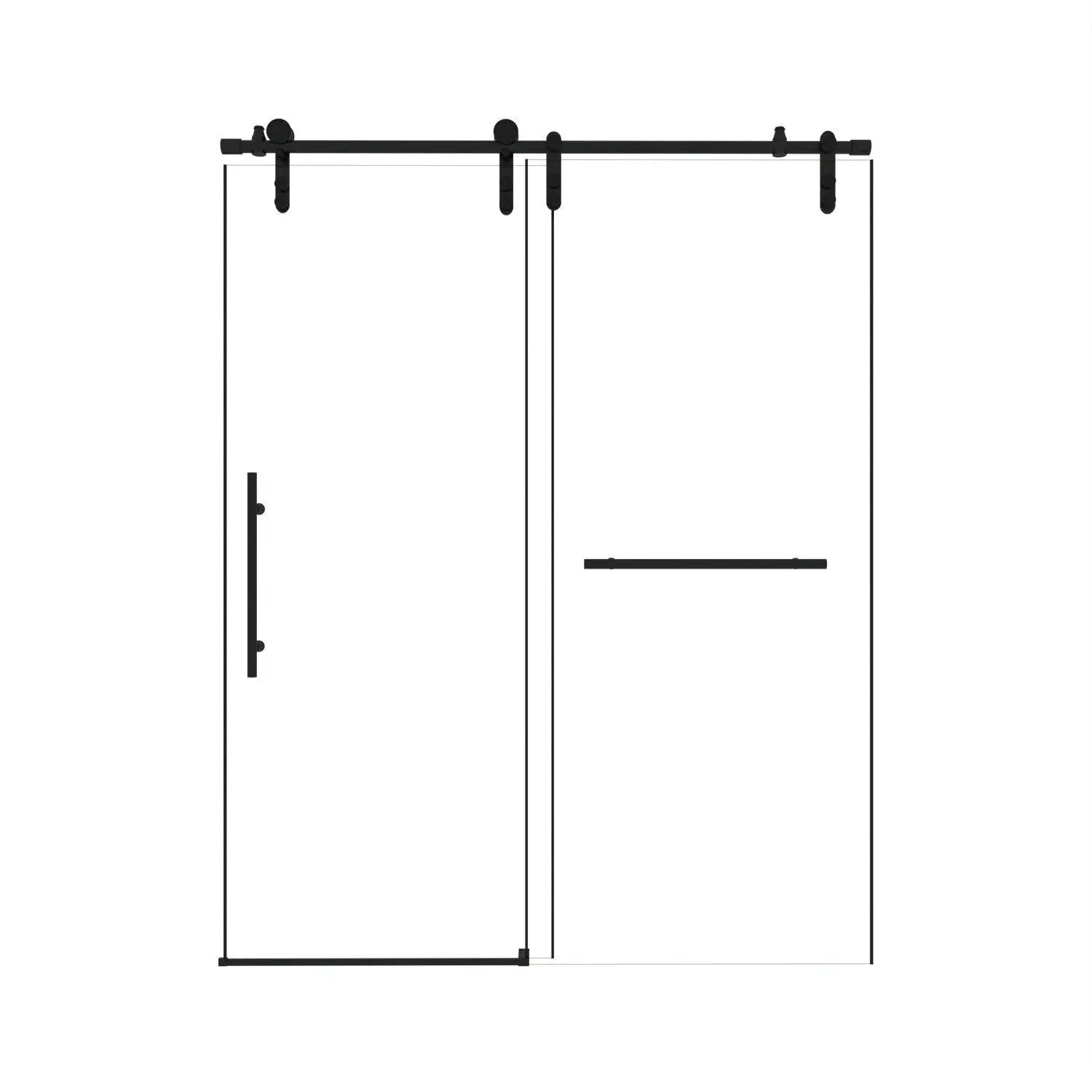 Set Of Two Tempered Glass Shower Doors Homeroots Kitchen & Dining