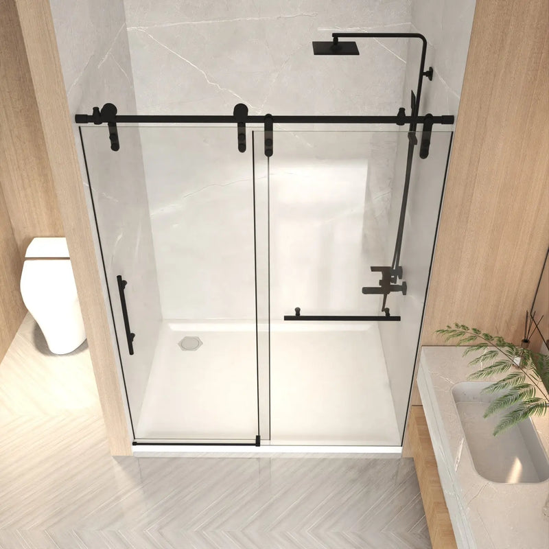 Set Of Two Tempered Glass Shower Doors Homeroots Kitchen & Dining