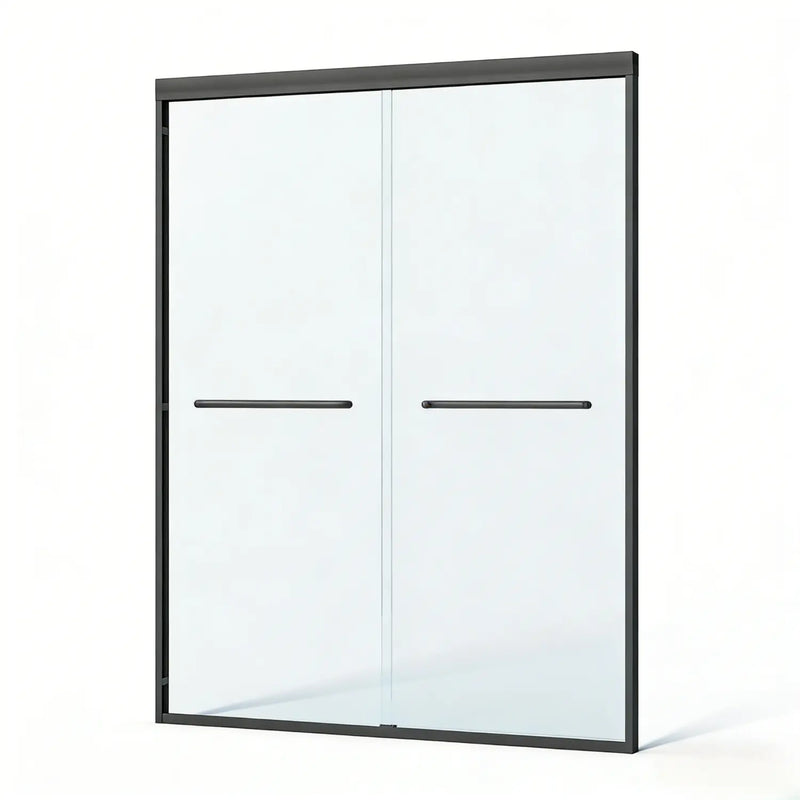 Set Of Two Tempered Glass Shower Doors Homeroots Kitchen & Dining