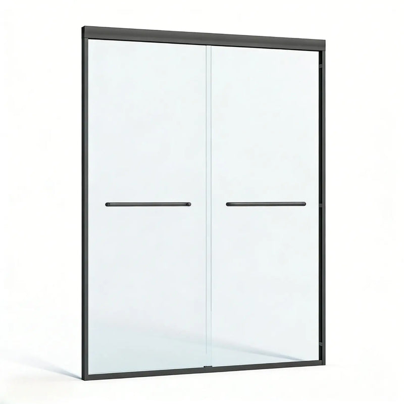 Set Of Two Tempered Glass Shower Doors Homeroots Kitchen & Dining