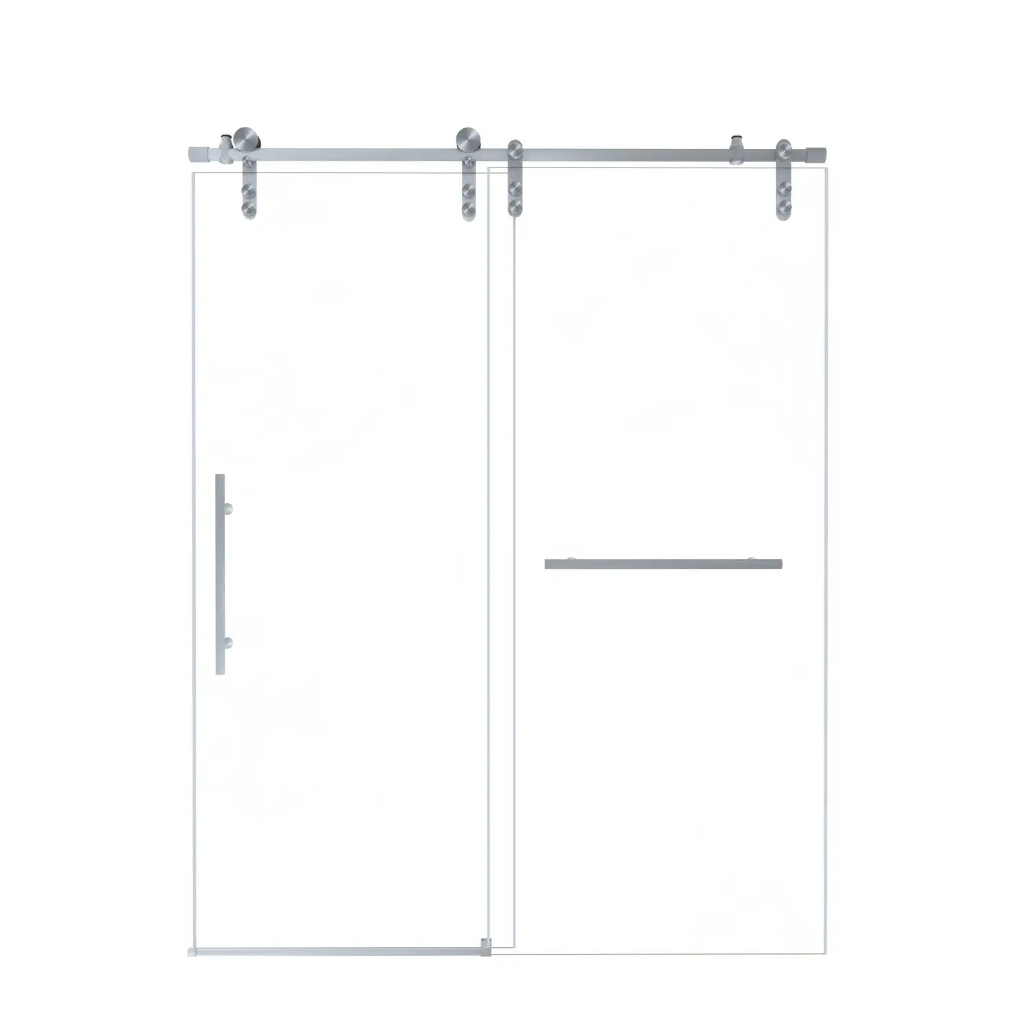 Set Of Two Tempered Glass Shower Doors Homeroots Kitchen & Dining