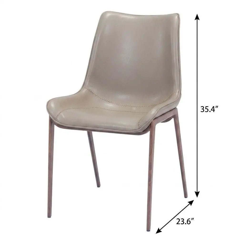 Set Of Two Walnut Solid Back Dining Chairs Homeroots Kitchen & Dining