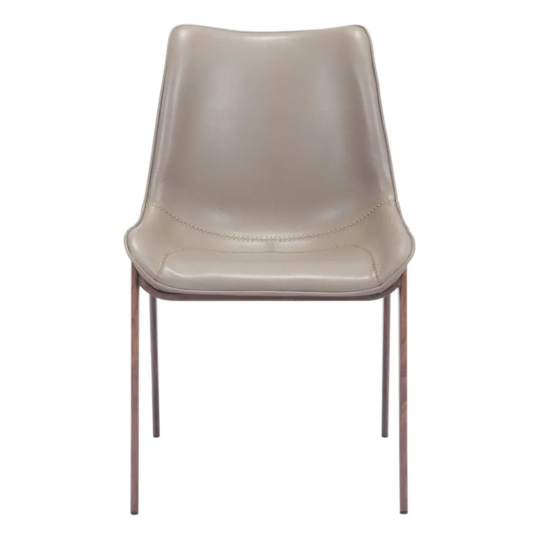 Set Of Two Walnut Solid Back Dining Chairs Homeroots Kitchen & Dining