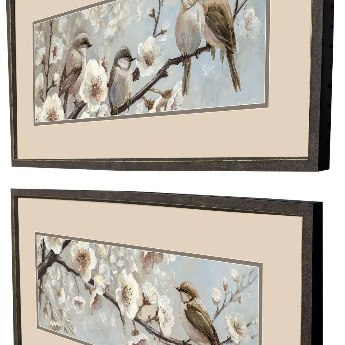 Set Of Two Whispers of Spring Set of Set Brown Framed Wall Art Homeroots Home Decor