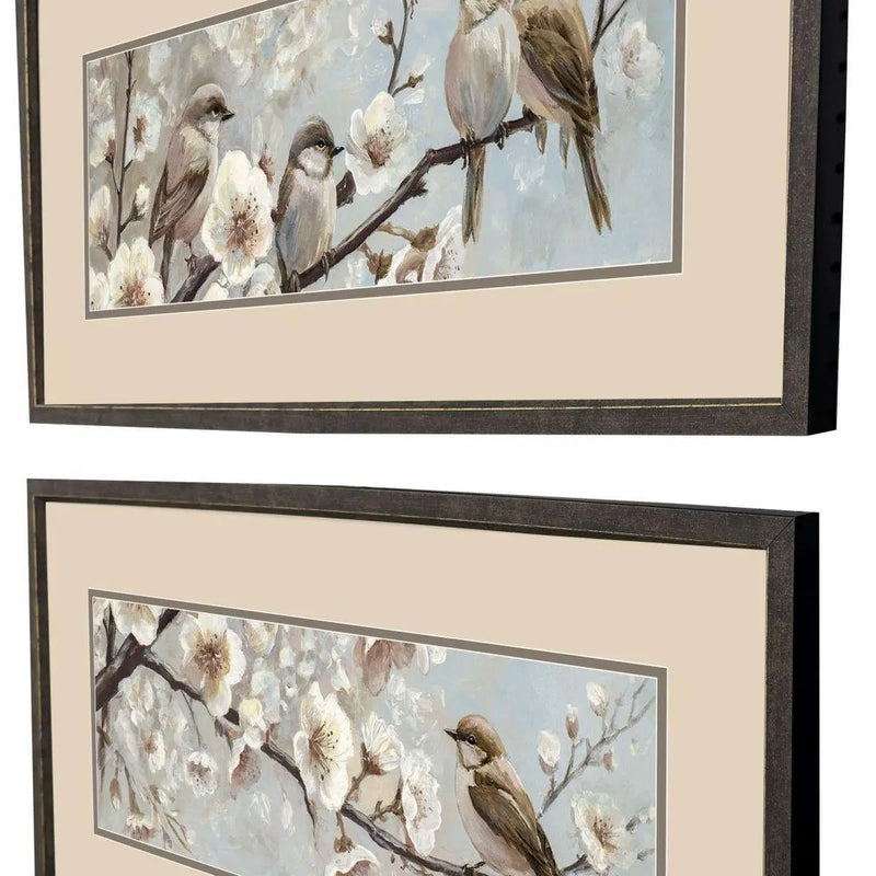 Set Of Two Whispers of Spring Set of Set Brown Framed Wall Art Homeroots Home Decor