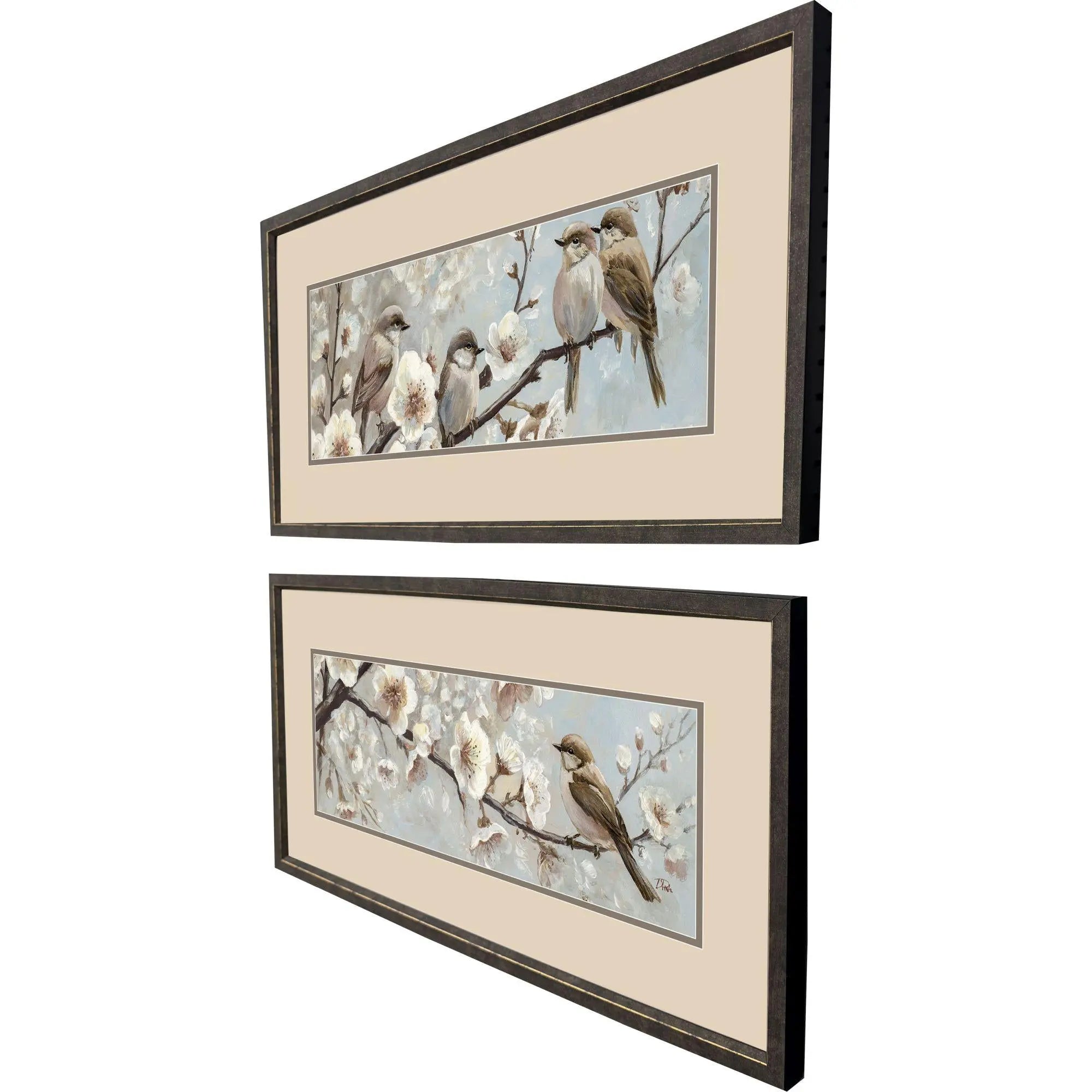 Set Of Two Whispers of Spring Set of Set Brown Framed Wall Art Homeroots Home Decor