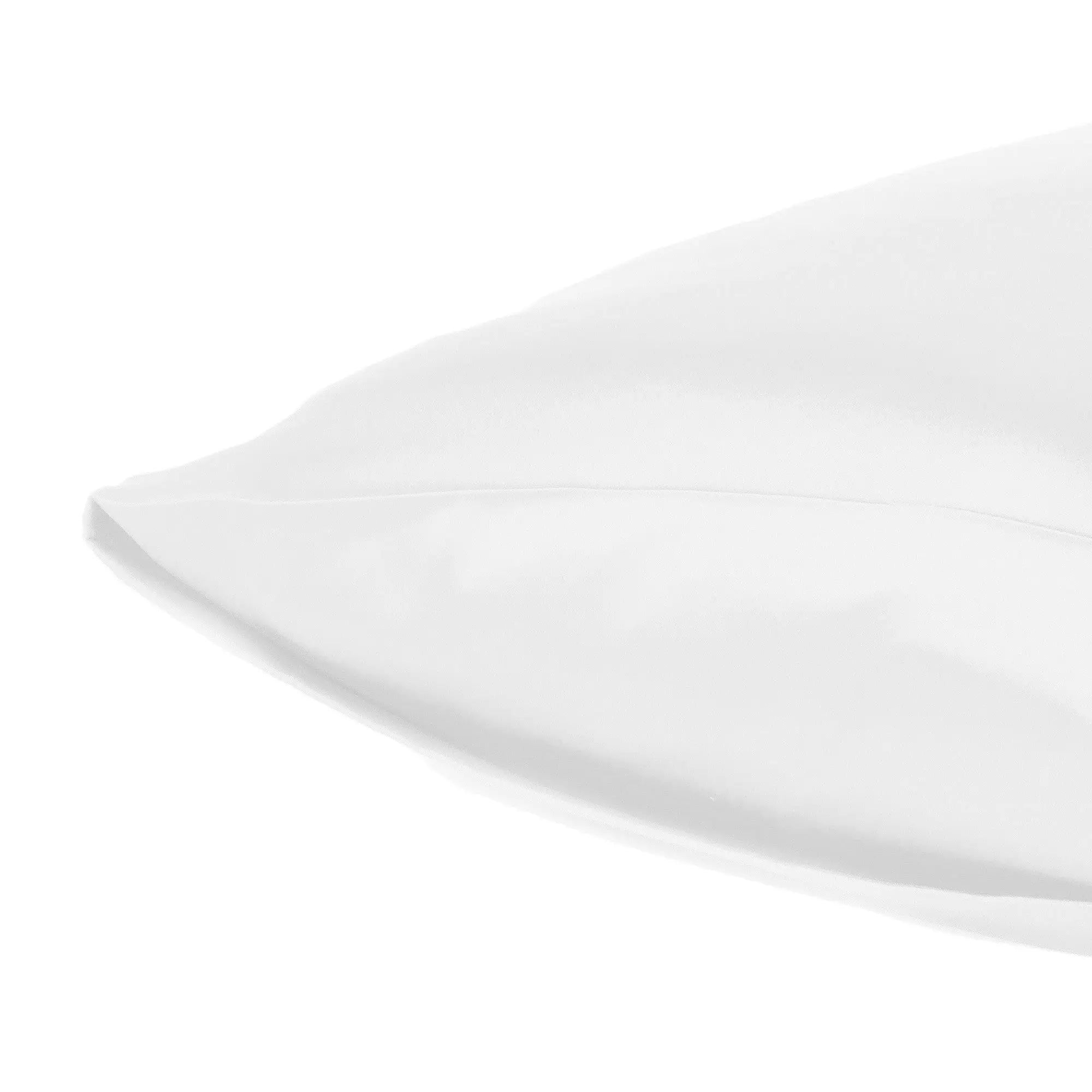 Set Of Two White Silky Satin Standard Pillowcases Homeroots Bed & Bath