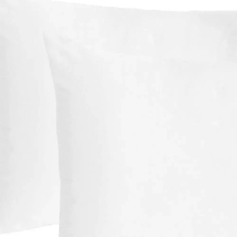 Set Of Two White Silky Satin Standard Pillowcases Homeroots Bed & Bath
