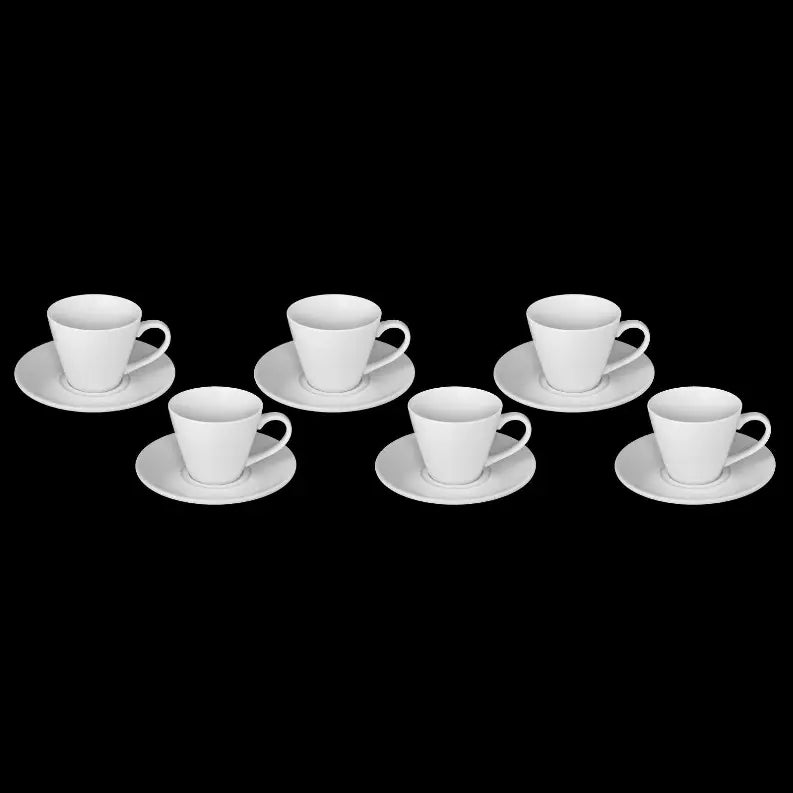 [ Set of 6 ] 6 FL OZ | 180 ML TEA CUP & SAUCER Wilmax
