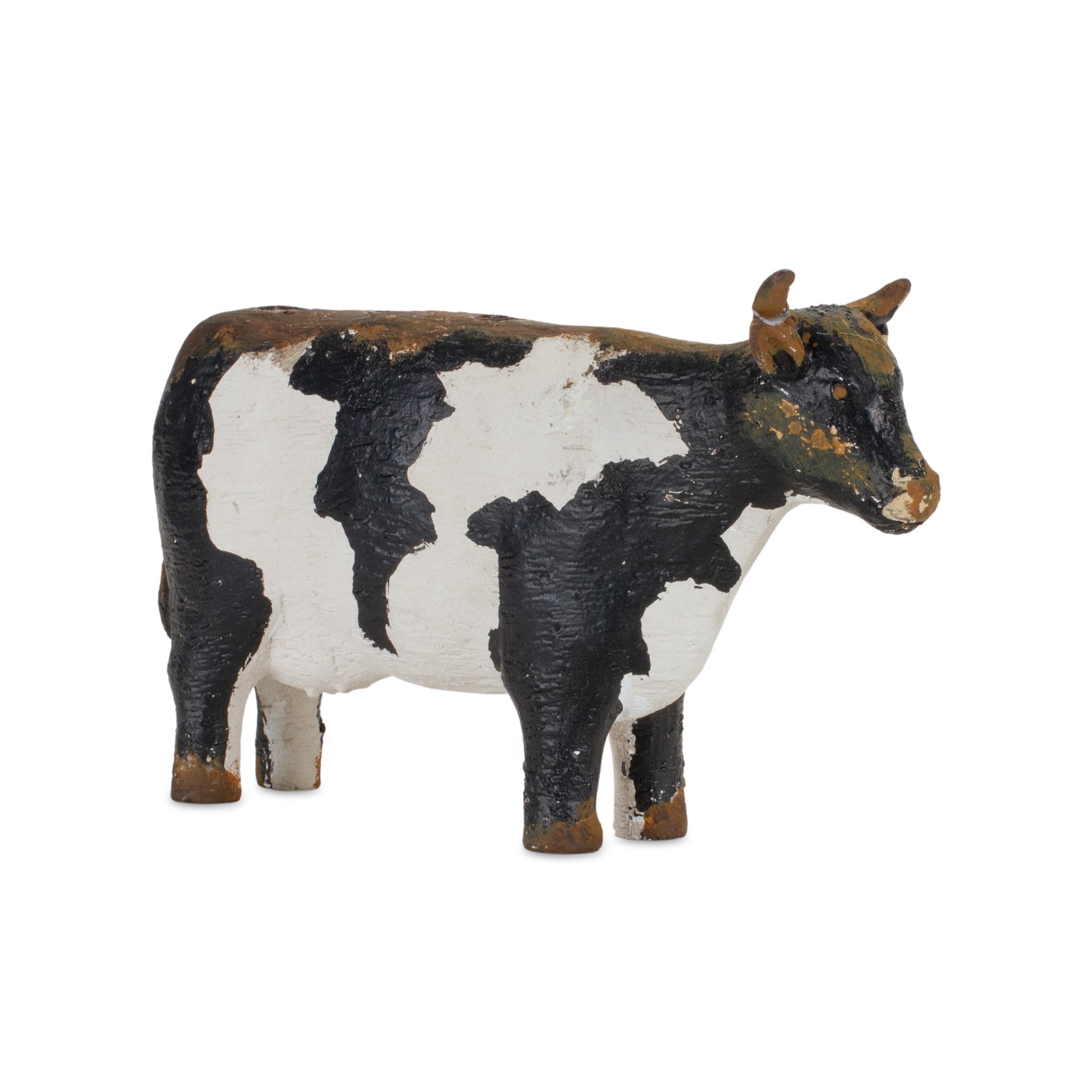 Set of Four Black and White Farm Animal Polyresin Tabletop Candleholders Homeroots Home Decor