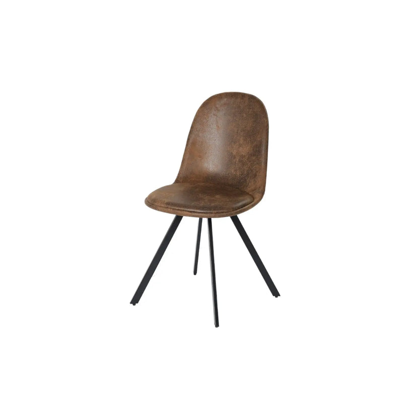 Set of Four Brown and Black Upholstered Suede Dining Side Chairs Homeroots Kitchen & Dining