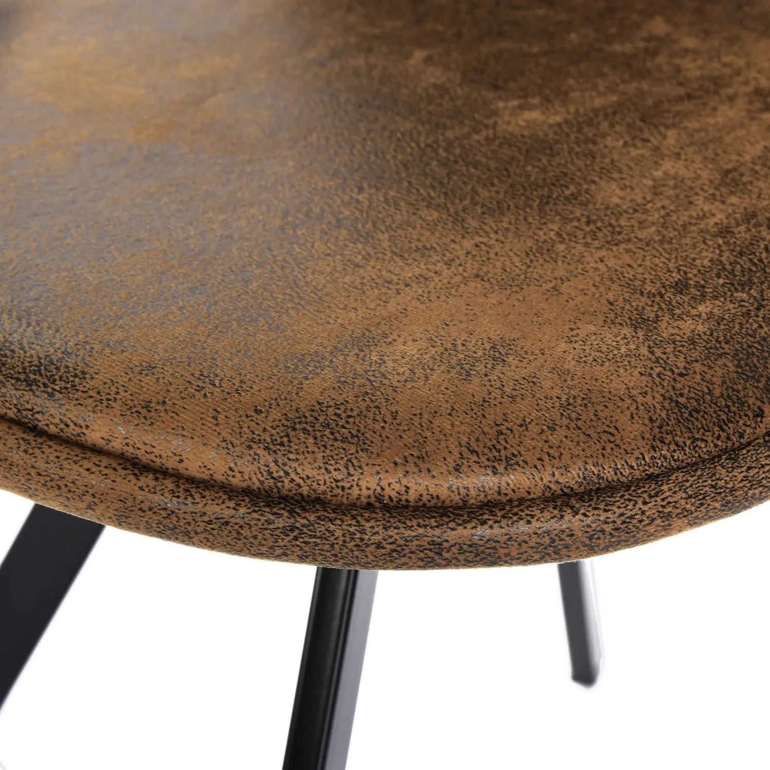 Set of Four Brown and Black Upholstered Suede Dining Side Chairs Homeroots Kitchen & Dining