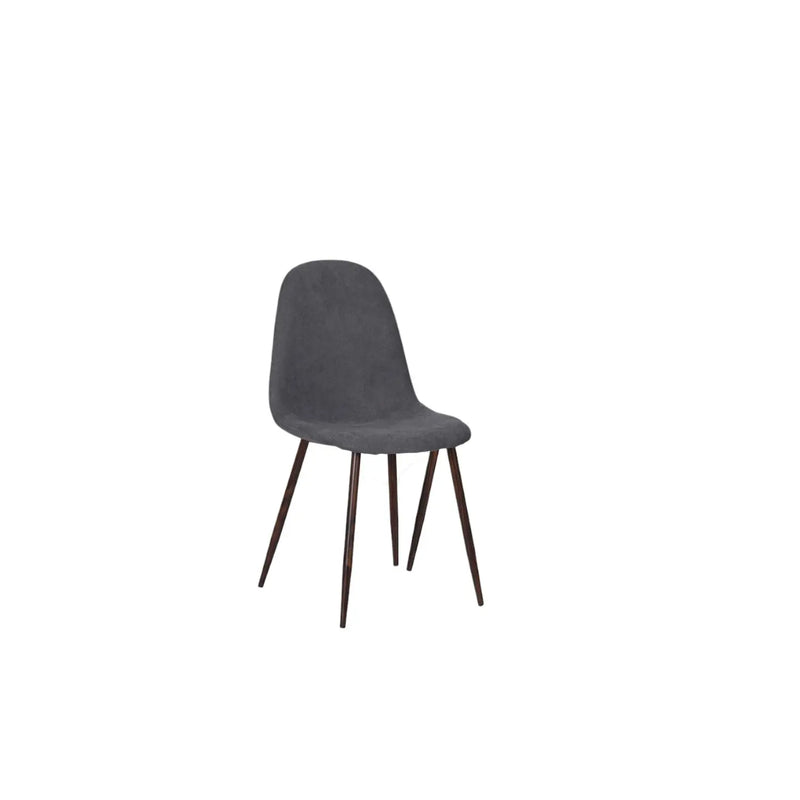 Set of Four Gray and Brown Upholstered Fabric Dining Side Chairs Homeroots Kitchen & Dining