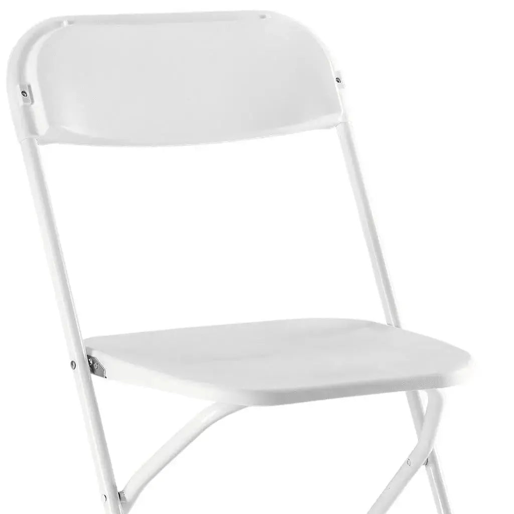 Set of Four White Metal Outdoor Folding Stacking Dining Chairs Homeroots Outdoor