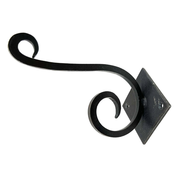 Set of Six Black Cast Iron Scroll Wall Hooks Homeroots Organization