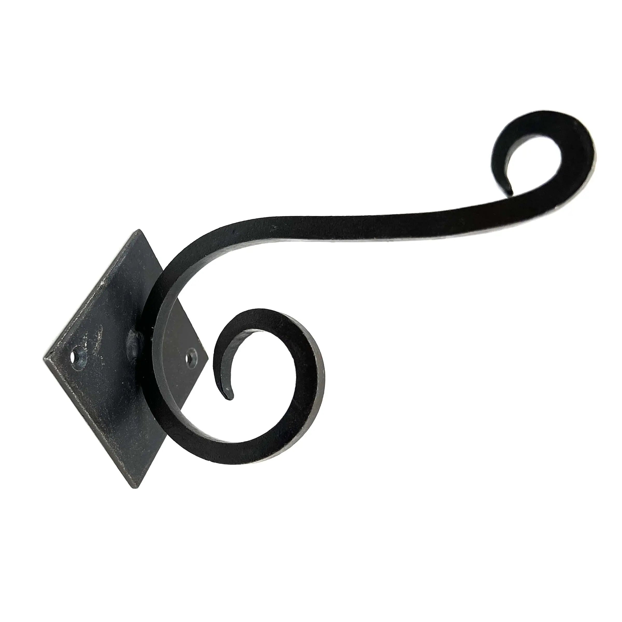 Set of Six Black Cast Iron Scroll Wall Hooks Homeroots Organization