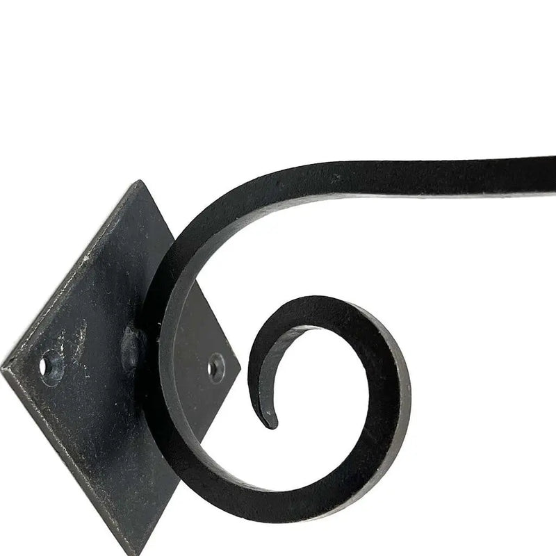 Set of Six Black Cast Iron Scroll Wall Hooks Homeroots Organization