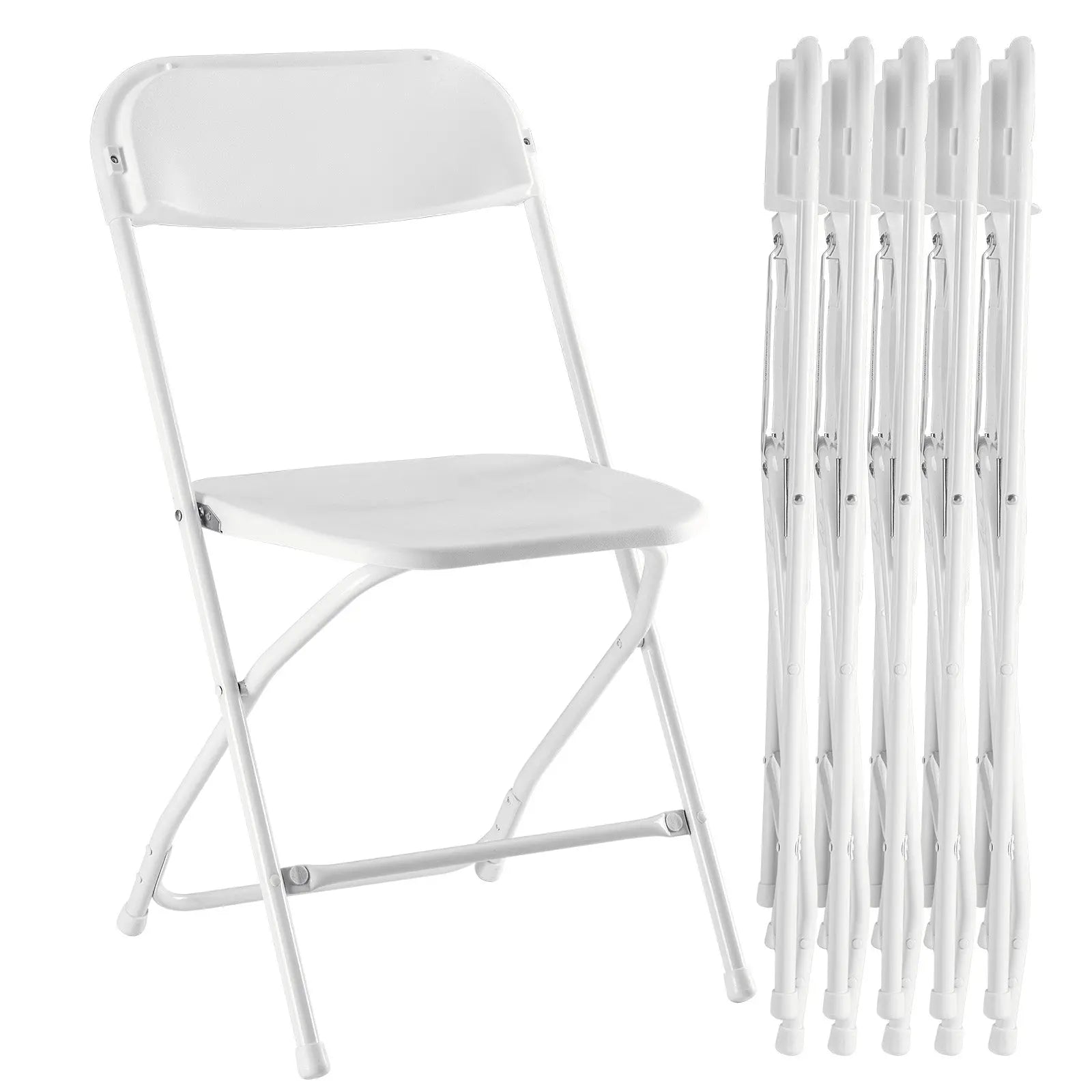 Set of Six White Metal Outdoor Folding Stacking Dining Chairs Homeroots Outdoor