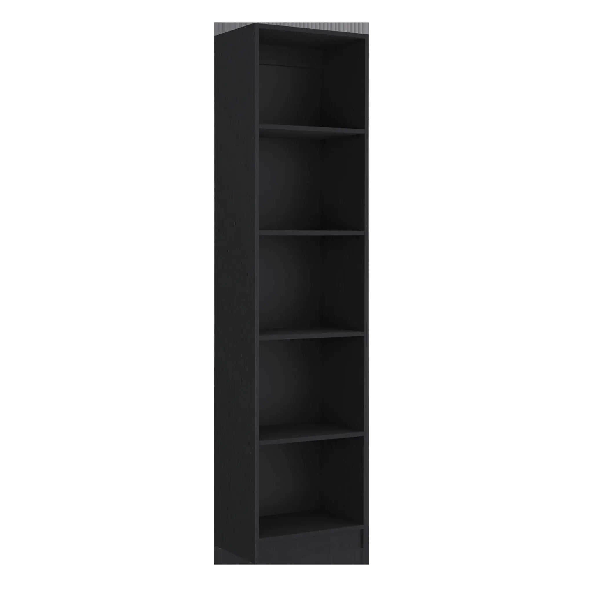 Set of Three Black Five Tier Bookcase Homeroots Office