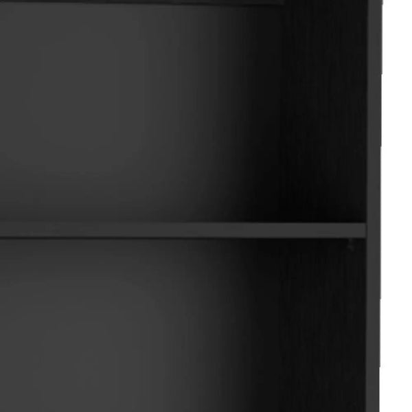 Set of Three Black Five Tier Bookcases with Two Doors Homeroots Office