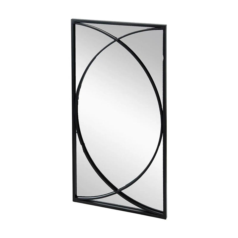 Set of Three Black Iron Framed Accent Mirror Homeroots Bed & Bath