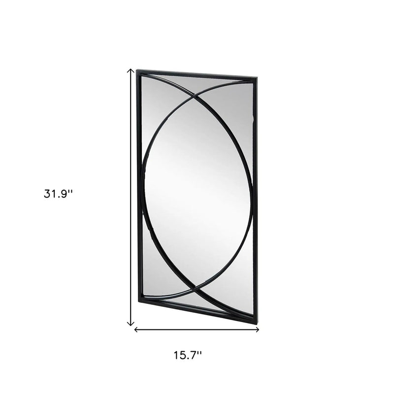 Set of Three Black Iron Framed Accent Mirror Homeroots Bed & Bath