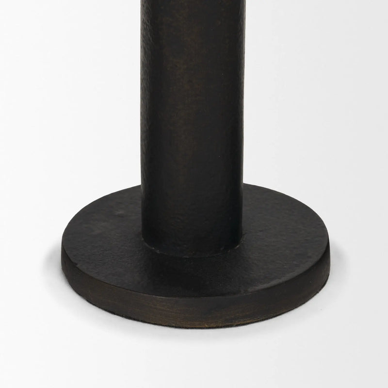 Set of Three Black Metal Tabletop Taper Candlesticks Homeroots Home Decor